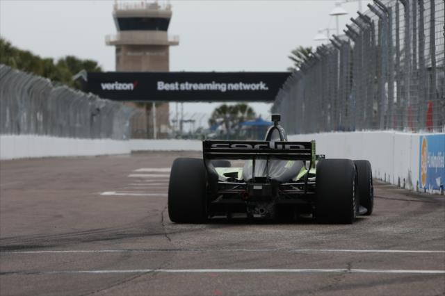 Charlie Kimball exits Turn 10 during practice for the Firestone Grand Prix of St. Petersburg -- Photo by: Chris Jones