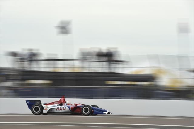 Matheus 'Matt' Leist races down the frontstretch during practice for the Firestone Grand Prix of St. Petersburg -- Photo by: Chris Owens