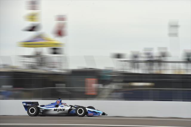 Takuma Sato races down the frontstretch during practice for the Firestone Grand Prix of St. Petersburg -- Photo by: Chris Owens
