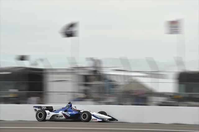 Graham Rahal races down the frontstretch during practice for the Firestone Grand Prix of St. Petersburg -- Photo by: Chris Owens