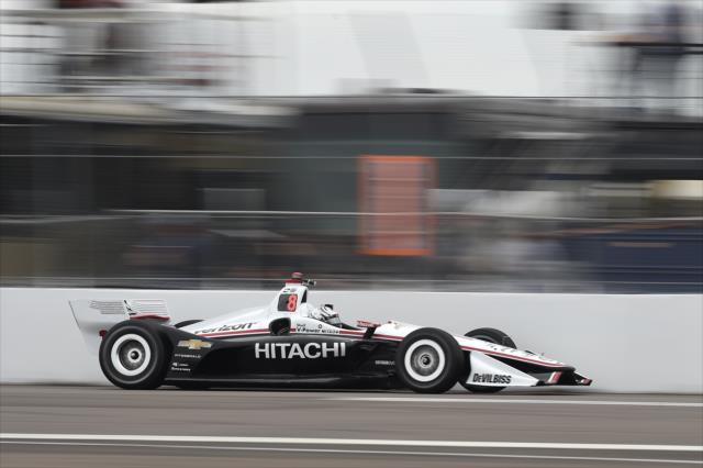 Josef Newgarden screams down the frontstretch during practice for the Firestone Grand Prix of St. Petersburg -- Photo by: Chris Owens