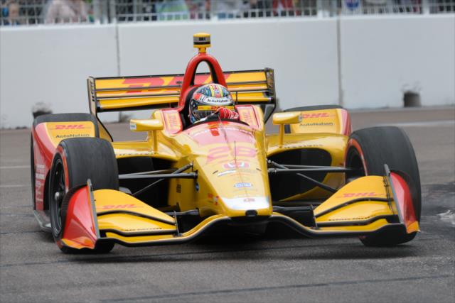 Ryan Hunter-Reay makes his exit of Turn 10 during qualifications for the Firestone Grand Prix of St. Petersburg -- Photo by: James  Black