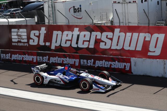 Graham Rahal rolls down the frontstretch during the Firestone Grand Prix of St. Petersburg -- Photo by: Chris Jones