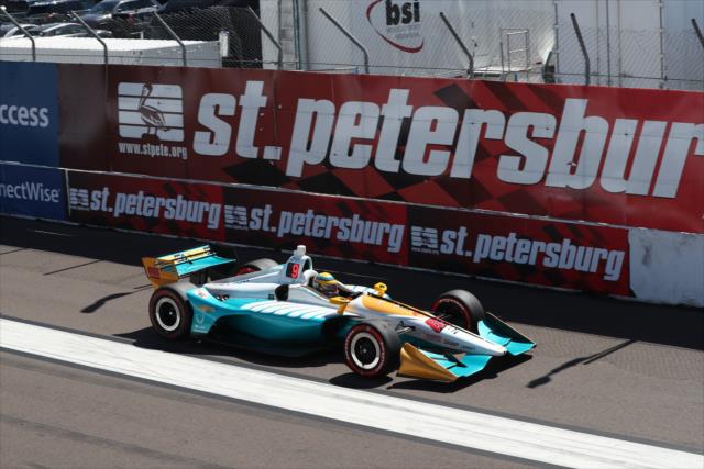 Gabby Chaves rolls down the frontstretch during the Firestone Grand Prix of St. Petersburg -- Photo by: Chris Jones