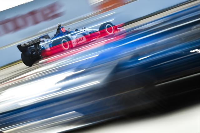 Graham Rahal races through the Turns 13-14 hairpin during the Firestone Grand Prix of St. Petersburg -- Photo by: Chris Owens