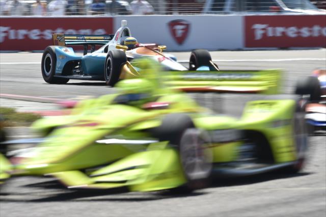 Gabby Chaves races through Turn 1 during the Firestone Grand Prix of St. Petersburg -- Photo by: Chris Owens