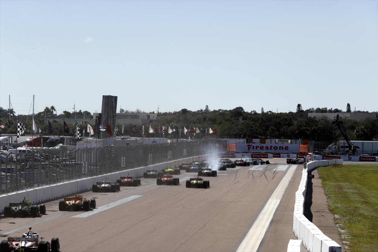 Start of the Firestone Grand Prix of St. Petersburg - Sunday, October 25, 2020 -- Photo by: Chris Jones