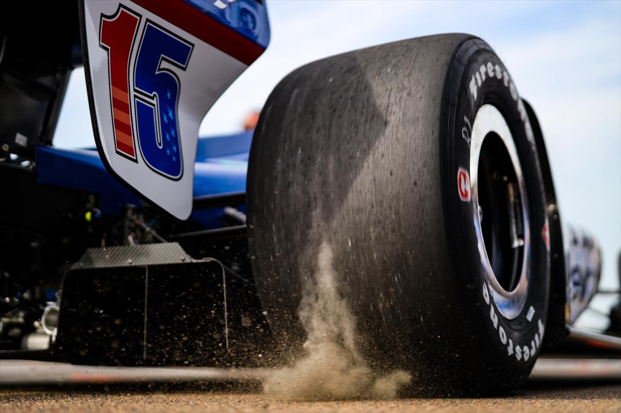 Firestone tire on the rear of Graham Rahal - Firestone Grand Prix of St. Petersburg -- Photo by: Joe Skibinski