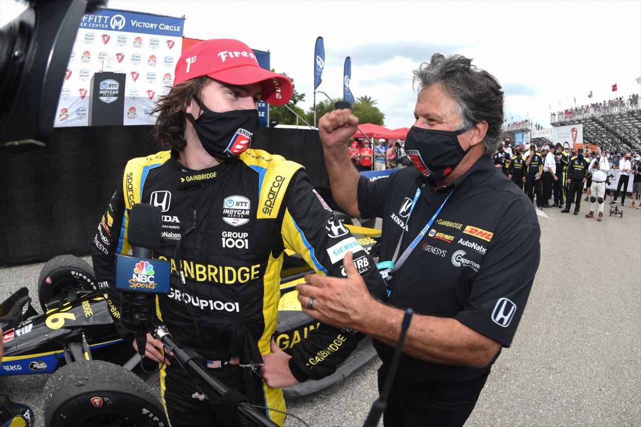 Colton Herta and Michael Andretti - Firestone Grand Prix of St. Petersburg -- Photo by: Chris Owens