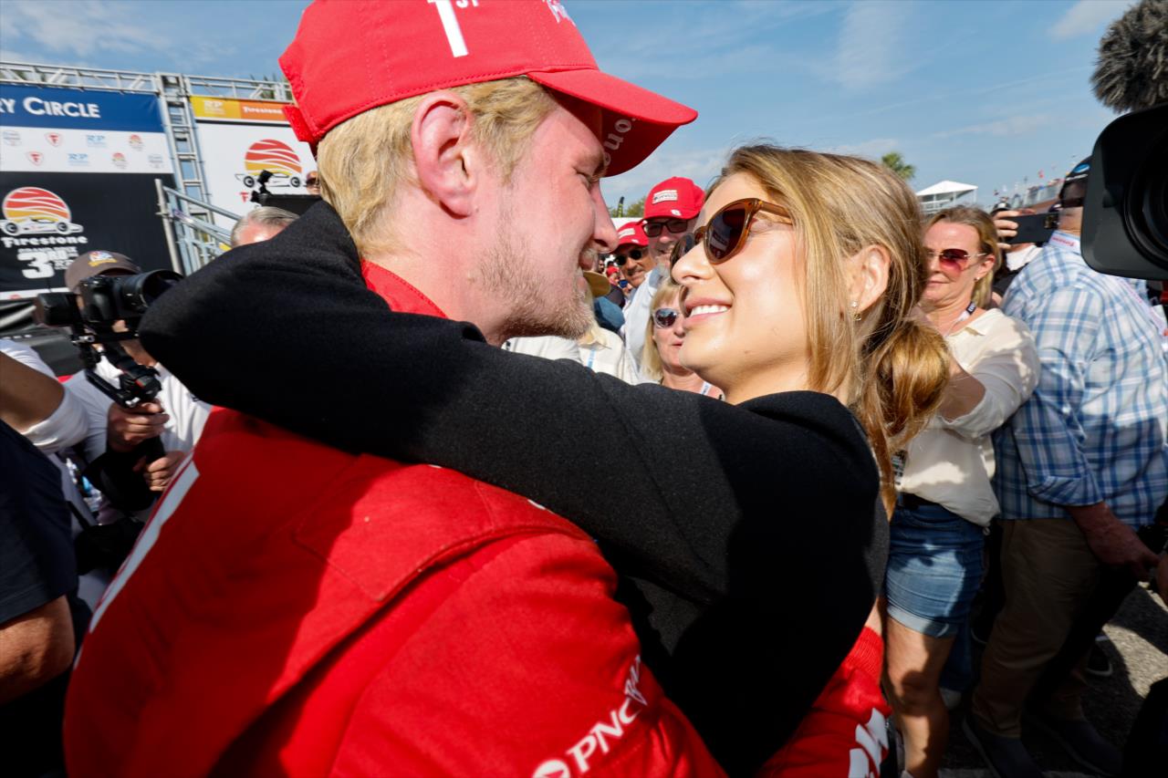 Marcus Ericsson with his girlfriend Iris - Firestone Grand Prix of St. Petersburg - By: Joe Skibinski -- Photo by: Joe Skibinski