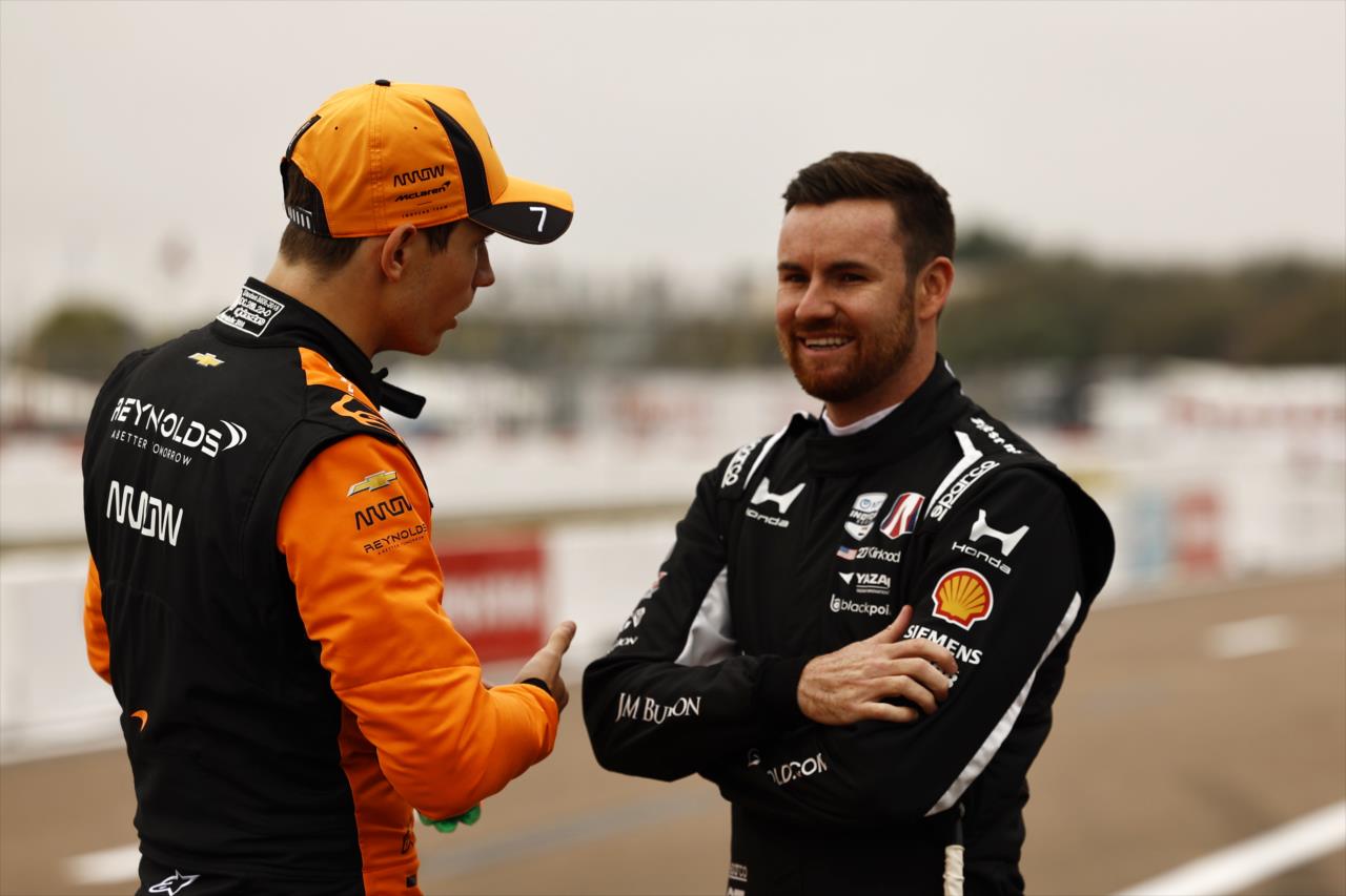 Kyle Kirkwood and Christian Lundgaard - Firestone Grand Prix of St. Petersburg - By: Chris Jones -- Photo by: Chris Jones