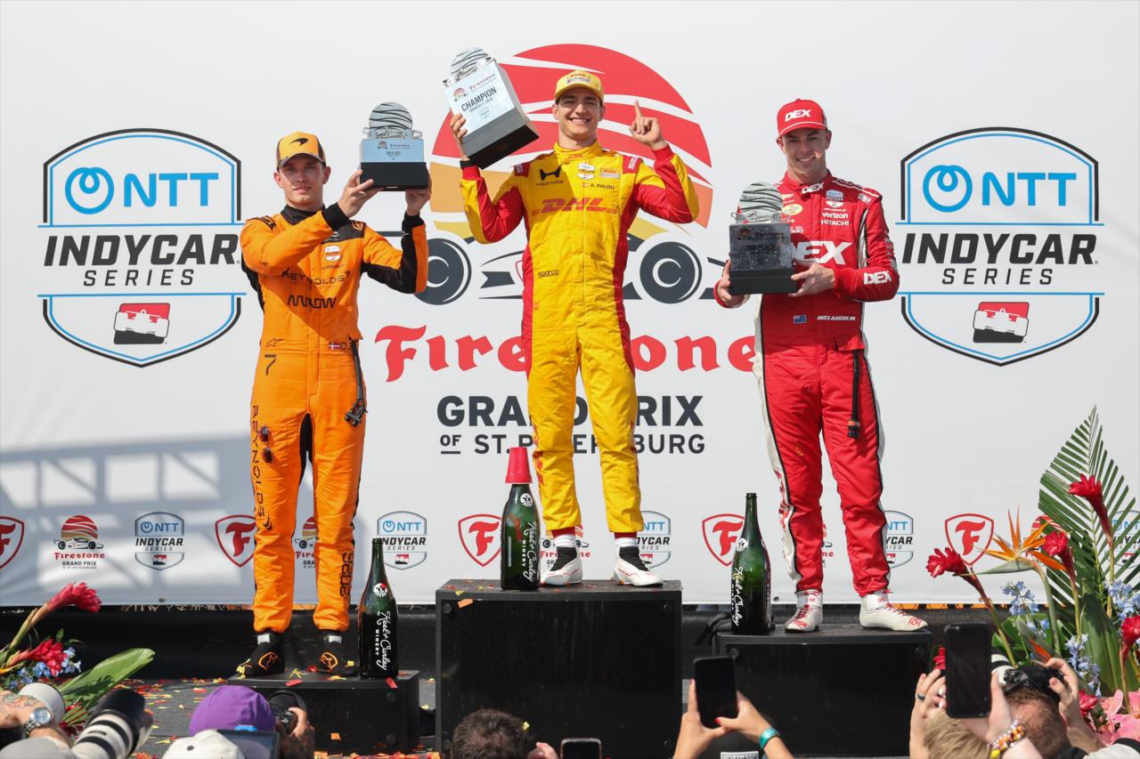 Christian Lundgaard, Alex Palou - Firestone Grand Prix of St. Petersburg - By: Chris Owens -- Photo by: Chris Owens
