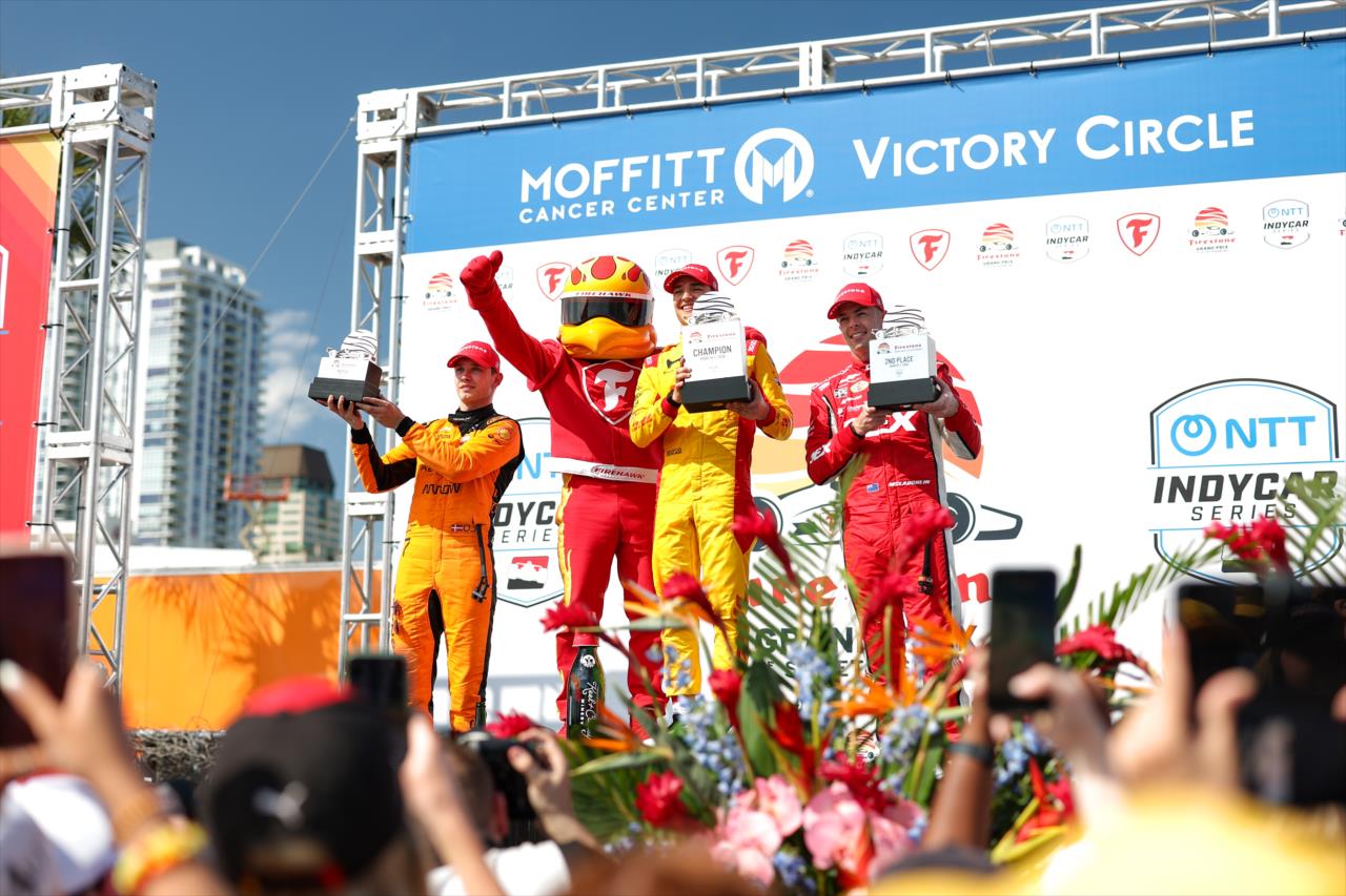 Christian Lundgaard, Firehawk, Alex Palou and Scott McLaughlin - Firestone Grand Prix of St. Petersburg - By: Joe Skibinski -- Photo by: Joe Skibinski