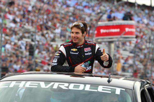 Will Power during pre-race festivities at Texas -- Photo by: Chris Jones
