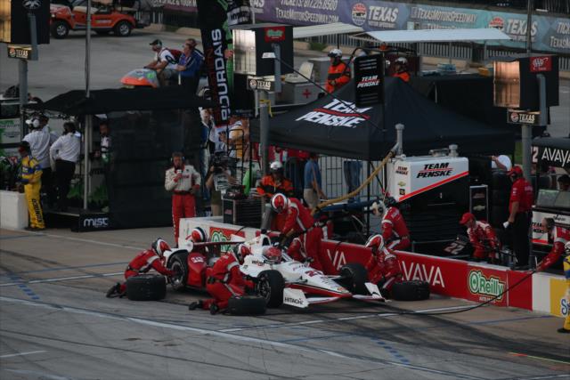 Simon Pagenaud comes in for service during the Firestone 600 at Texas Motor Speedway -- Photo by: Chris Jones