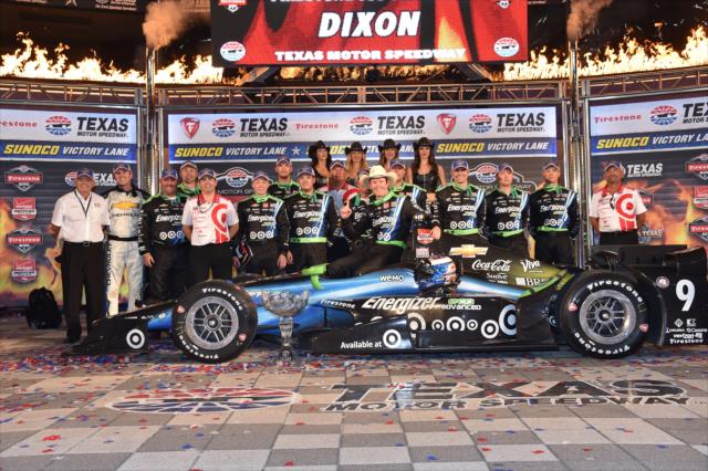 Scott Dixon in Victory Lane following his win in the Firestone 600 at Texas Motor Speedway -- Photo by: Chris Owens