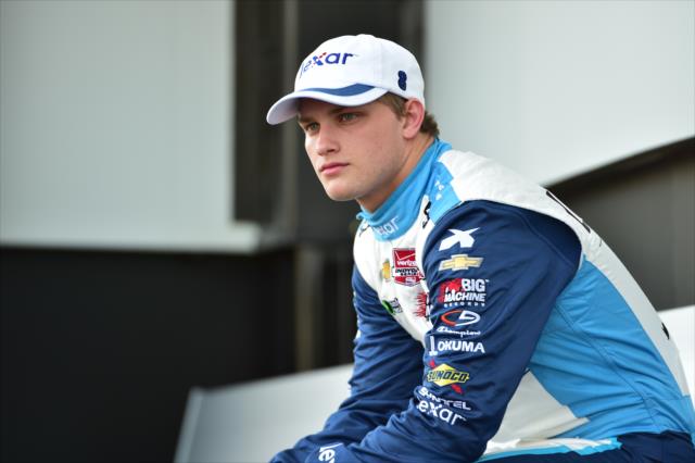 Sage Karam waits for his introduction during pre-race festivities for the Firestone 600 at Texas Motor Speedway -- Photo by: Chris Owens