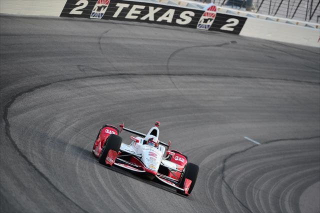 Juan Pablo Montoya exits Turn 2 during the Firestone 600 at Texas Motor Speedway -- Photo by: Chris Owens