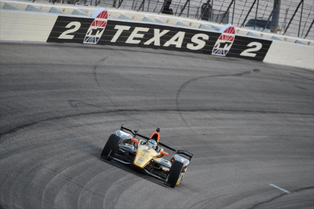 Ryan Briscoe exits Turn 2 during the Firestone 600 at Texas Motor Speedway -- Photo by: Chris Owens
