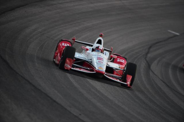 Juan Pablo Montoya exits Turn 2 during the Firestone 600 at Texas Motor Speedway -- Photo by: Chris Owens