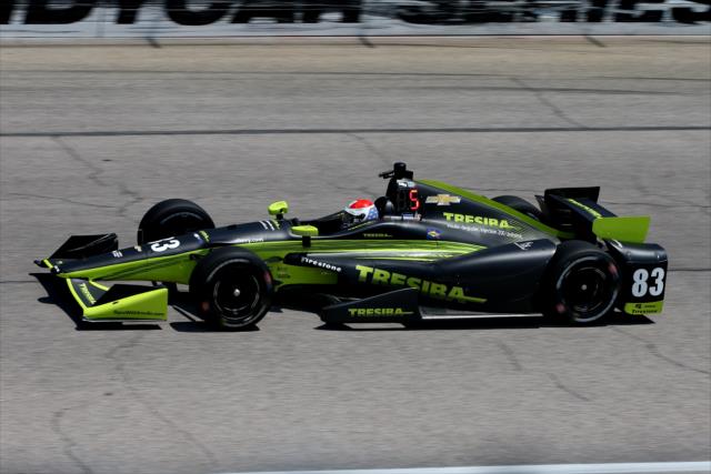 Charlie Kimball exits Turn 4 during practice for the Firestone 600 at Texas Motor Speedway -- Photo by: Chris Jones