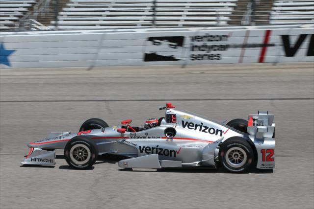 Will Power exits Turn 4 during practice for the Firestone 600 at Texas Motor Speedway -- Photo by: Chris Jones