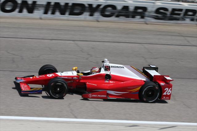 Carlos Munoz exits Turn 4 during practice for the Firestone 600 at Texas Motor Speedway -- Photo by: Chris Jones