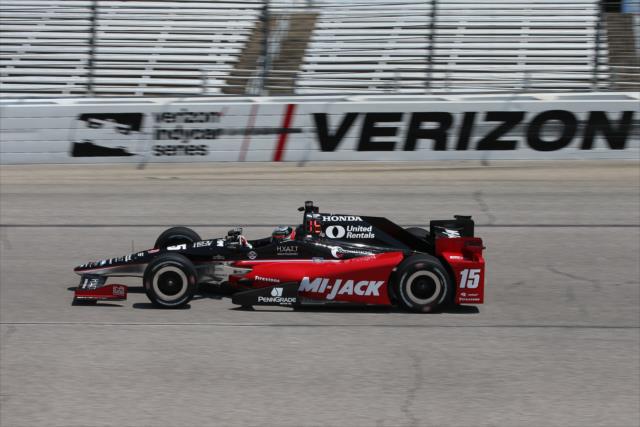 Graham Rahal exits Turn 4 during practice for the Firestone 600 at Texas Motor Speedway -- Photo by: Chris Jones