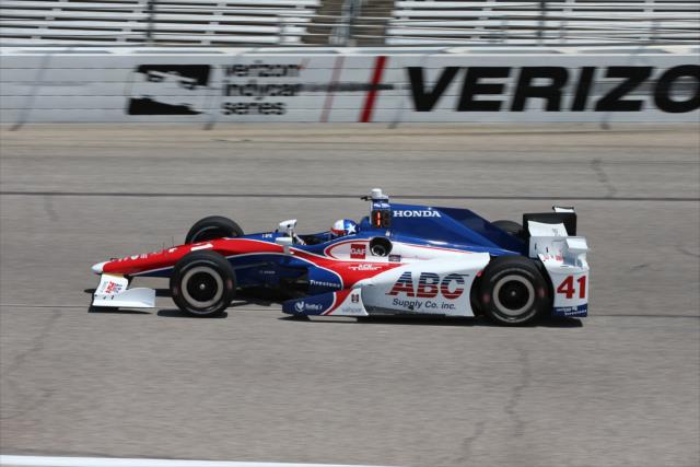 Jack Hawksworth exits Turn 4 during practice for the Firestone 600 at Texas Motor Speedway -- Photo by: Chris Jones