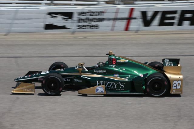 Ed Carpenter exits Turn 4 during practice for the Firestone 600 at Texas Motor Speedway -- Photo by: Chris Jones