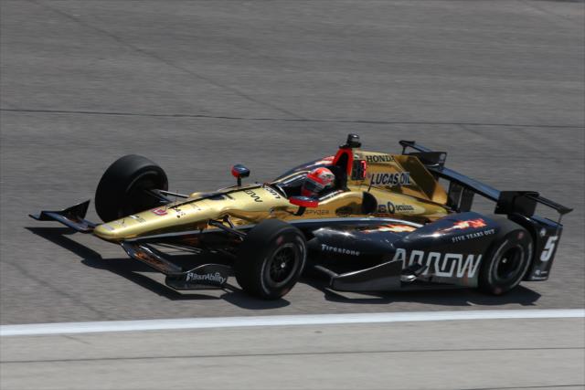 James Hinchcliffe on course during practice for the Firestone 600 at Texas Motor Speedway -- Photo by: Chris Jones