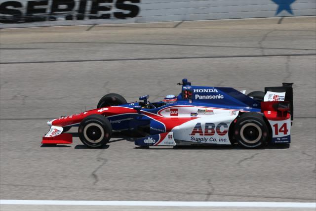 Takuma Sato exits Turn 4 during practice for the Firestone 600 at Texas Motor Speedway -- Photo by: Chris Jones
