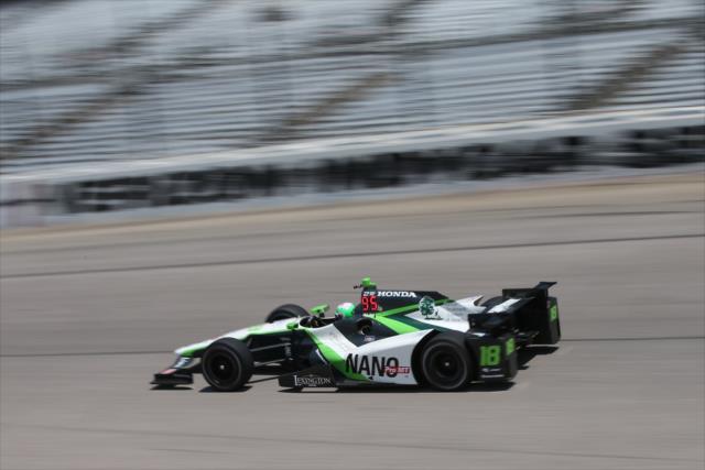 Conor Daly streaks toward the start/finish line during practice for the Firestone 600 at Texas Motor Speedway -- Photo by: Chris Jones