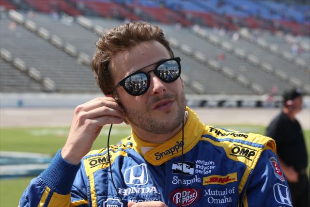 Marco Andretti prepares for his qualification attempt for the Firestone 600 at Texas Motor Speedway -- Photo by: Chris Jones