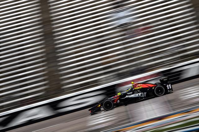 Sebastien Bourdais crosses the start/finish line during practice for the Firestone 600 at Texas Motor Speedway -- Photo by: Chris Owens