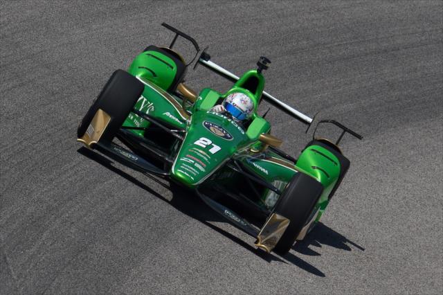 Josef Newgarden on course during practice for the Firestone 600 at Texas Motor Speedway -- Photo by: Chris Owens