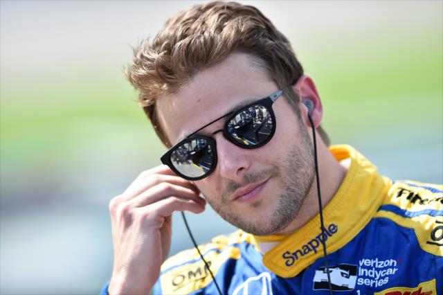 Marco Andretti on pit lane prior to his qualification attempt for the Firestone 600 at Texas Motor Speedway -- Photo by: Chris Owens