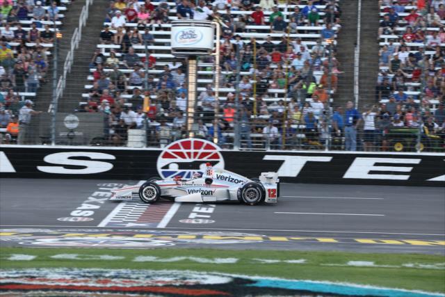 Will Power crosses the start-finish line during the Rainguard Water Sealers 600 at Texas Motor Speedway -- Photo by: Chris Jones
