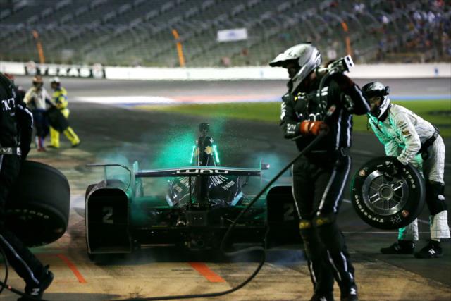 Josef Newgarden leaves his pit stall after service during the Rainguard Water Sealers 600 at Texas Motor Speedway -- Photo by: Chris Jones