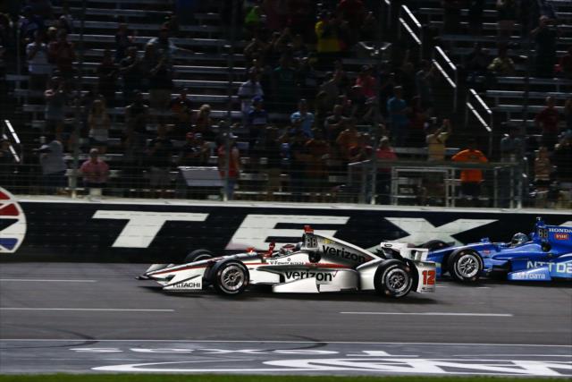 Will Power begins the celebration as he wins the Rainguard Water Sealers 600 at Texas Motor Speedway -- Photo by: Chris Jones