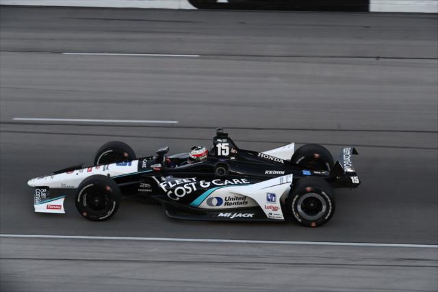 Graham Rahal races through Turn 4 during the DXC Technology 600 at Texas Motor Speedway -- Photo by: Chris Jones