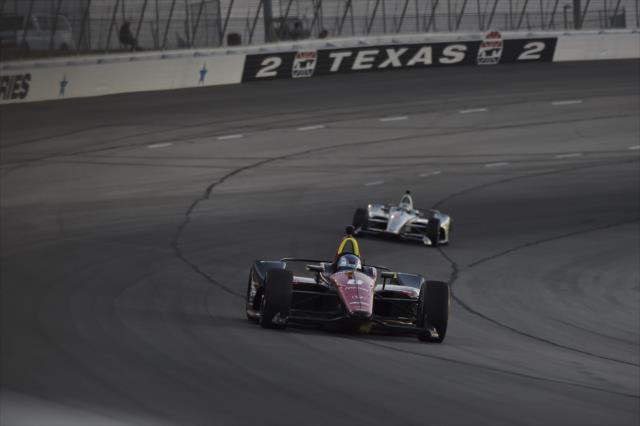 Robert Wickens exits Turn 1 during the DXC Technology 600 at Texas Motor Speedway -- Photo by: Chris Owens