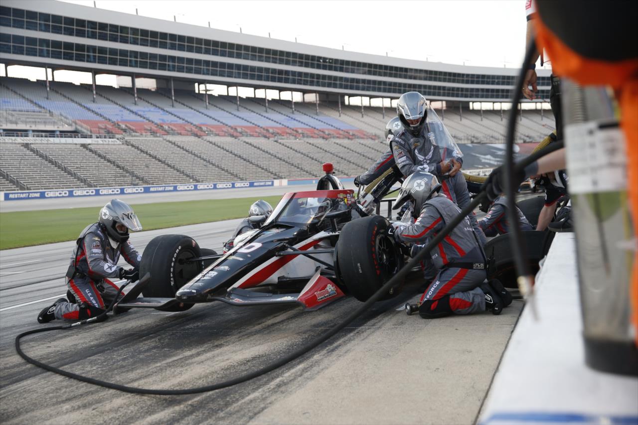 Ed Carpenter pits during the Genesys 300 at Texas Motor Speedway Saturday, June 6, 2020 -- Photo by: Chris Jones