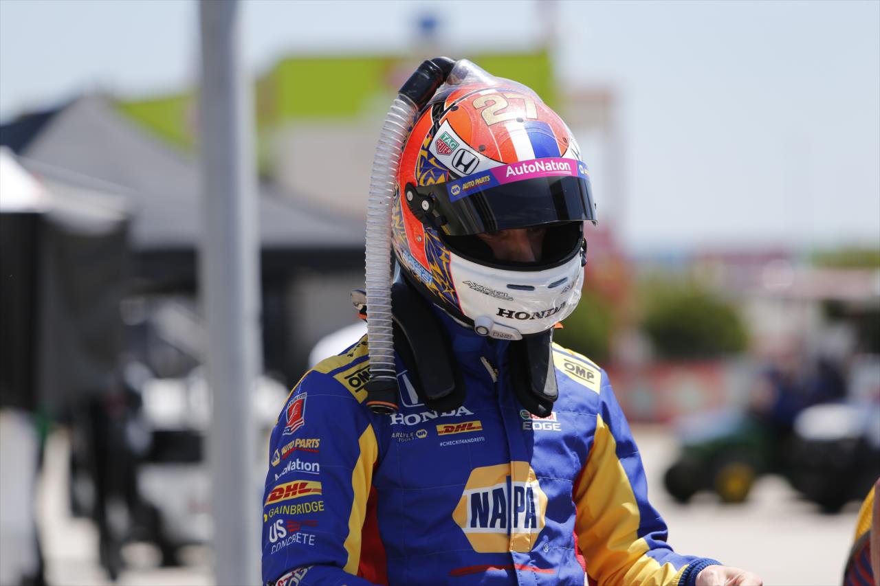 Alexander Rossi during practice for the Genesys 300 at Texas Motor Speedway Saturday, June 6, 2020 -- Photo by: Chris Jones
