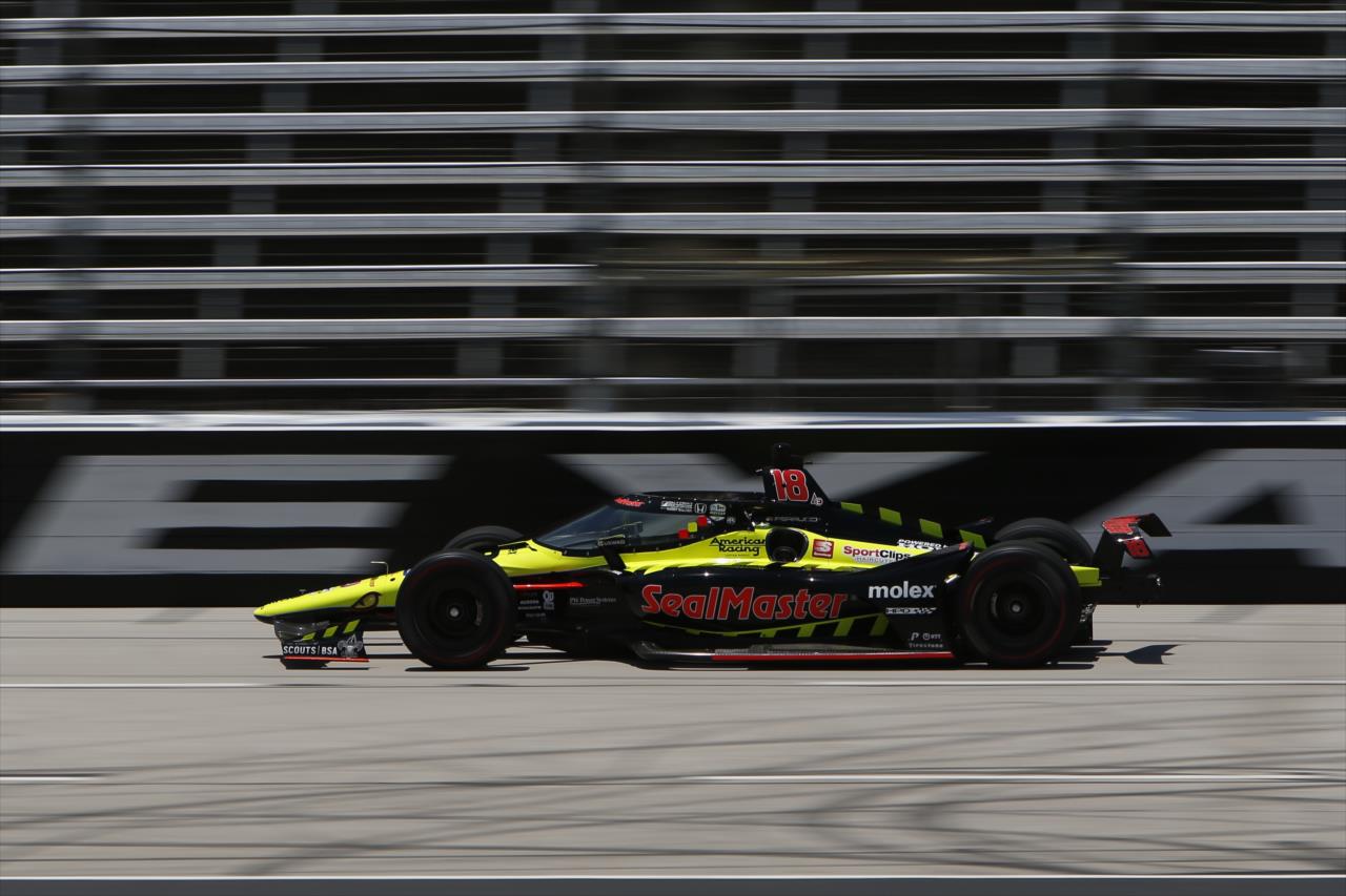 Santino Ferrucci during practice for the Genesys 300 at Texas Motor Speedway Saturday, June 6, 2020 -- Photo by: Chris Jones