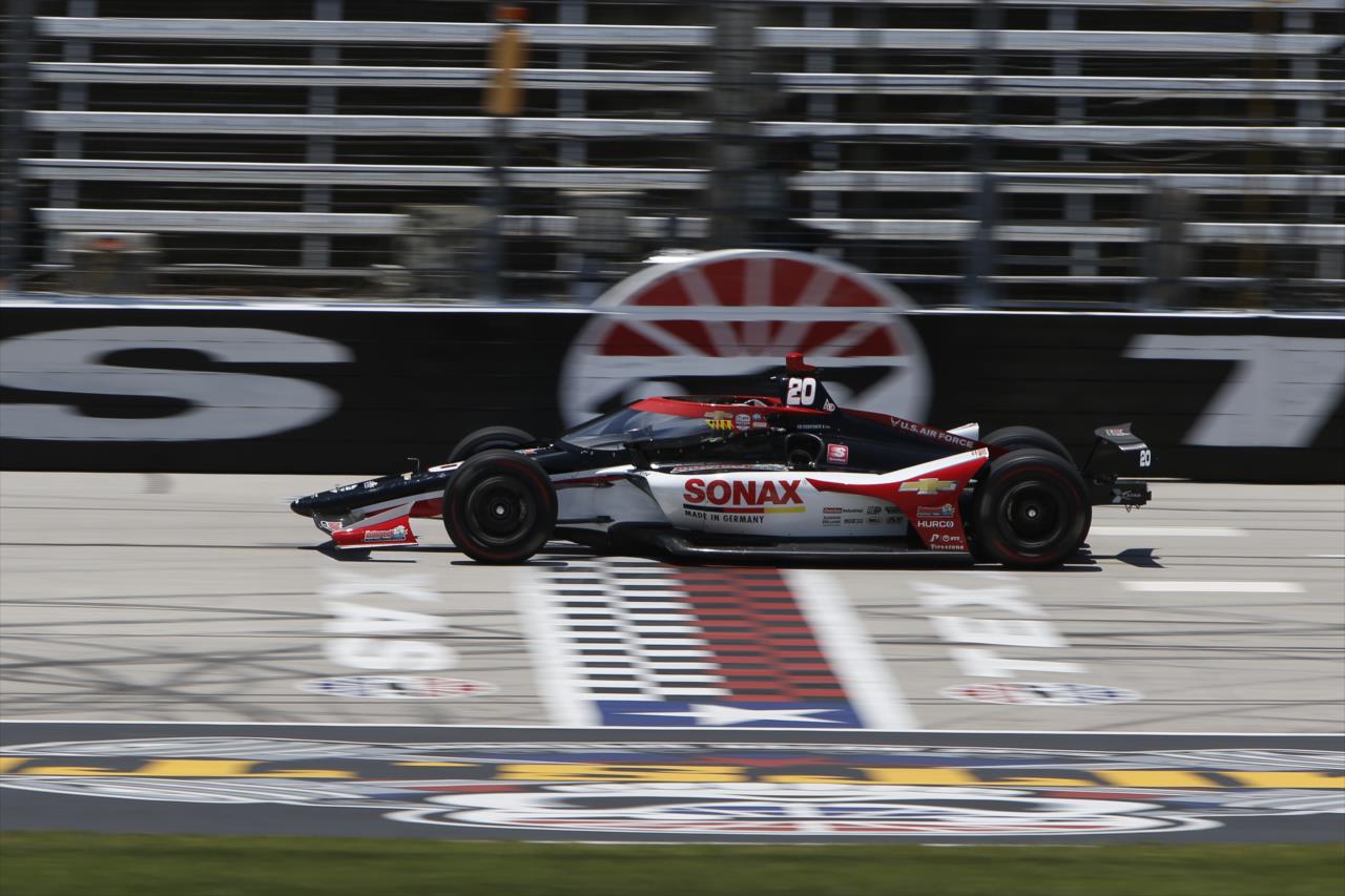 Rinus Veekay during practice for the Genesys 300 at Texas Motor Speedway Saturday, June 6, 2020 -- Photo by: Chris Jones