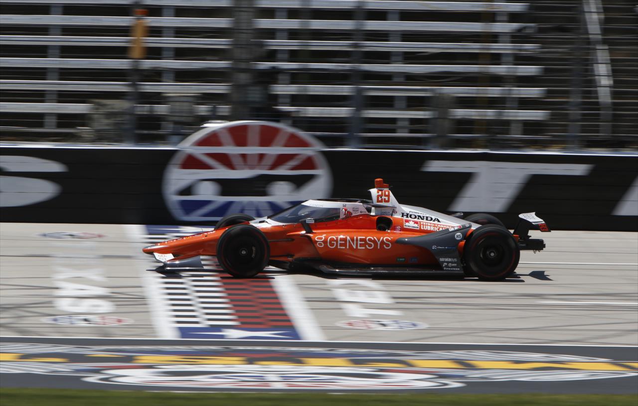 James Hinchcliffe during practice for the Genesys 300 at Texas Motor Speedway Saturday, June 6, 2020 -- Photo by: Chris Jones