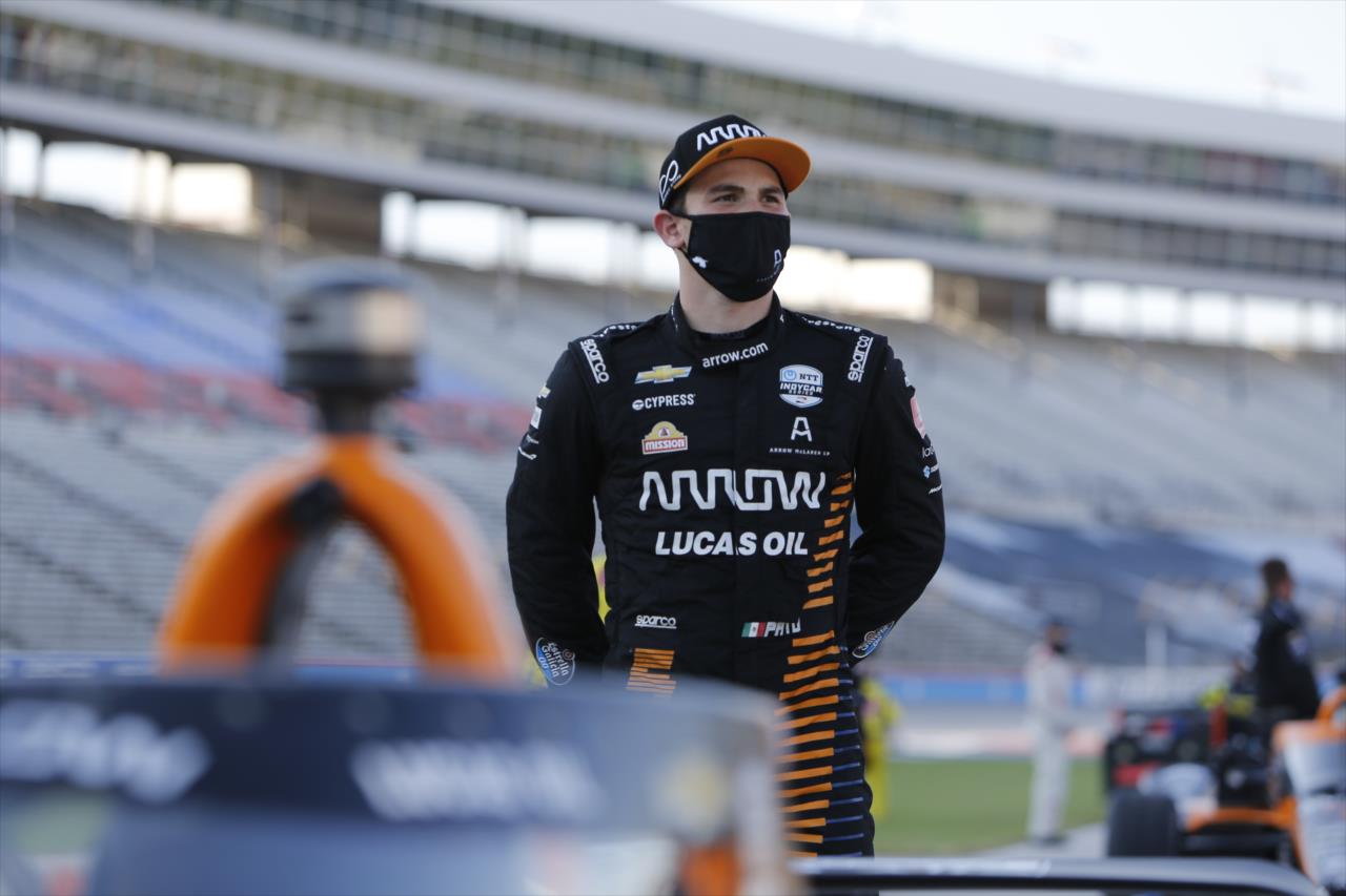 Pato O'Ward prior to the Genesys 300 at Texas Motor Speedway Saturday, June 6, 2020 -- Photo by: Chris Jones