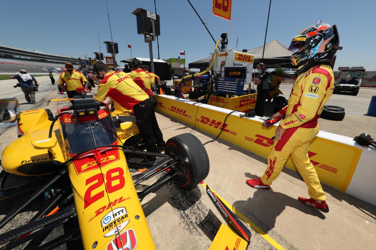 Ryan Hunter-Reay during practice for the Genesys 300 at Texas Motor Speedway Saturday, June 6, 2020 -- Photo by: Chris Owens