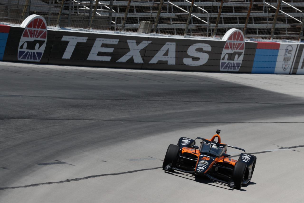 Pato O'Ward during practice for the Genesys 300 at Texas Motor Speedway Saturday, June 6, 2020 -- Photo by: Joe Skibinski